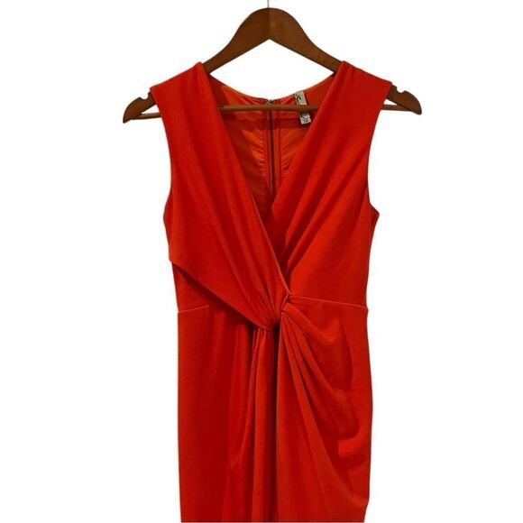 Fresh soul bright orange asymmetrical dress - Picture 2 of 10